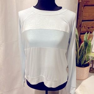 NWT Alfani Intimates Lounge Top, Pale Blue Mist XS
